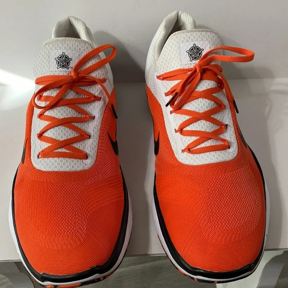 Nike Men’s Orange Free Trainer V7 Oklahoma State Low Top Lace Up Sneakers Sz 17 main image 12
